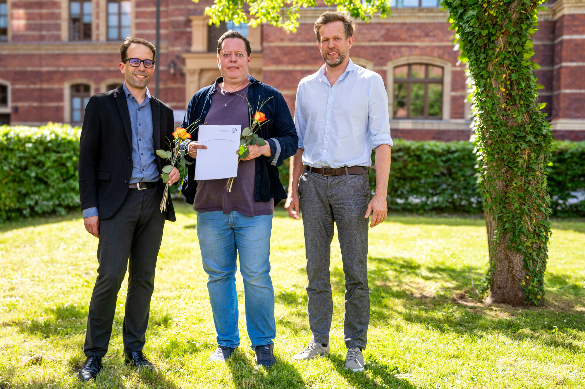 Climate-friendly Institution 2024 / from left Christian Winterhalter, Rolf Lohrenz, Dr. Stefan Ewert, © Gina Heitmann