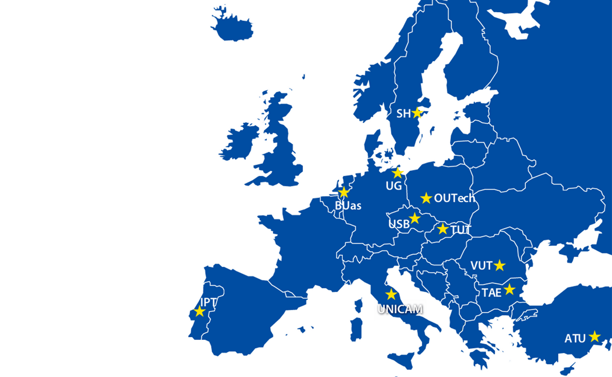 Map of the KreativEU European University