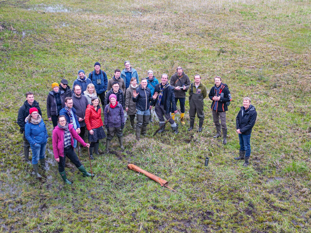 Researchers of the Wetscapes project in the field. 