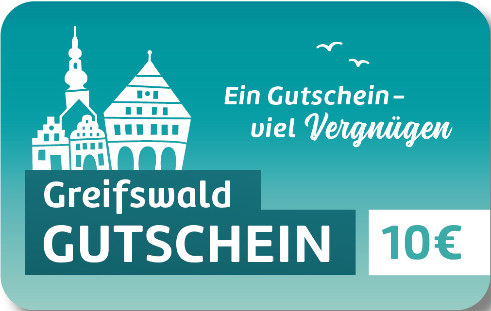 Greifswald Gutschein Vorderansicht ©Stadtmarketing