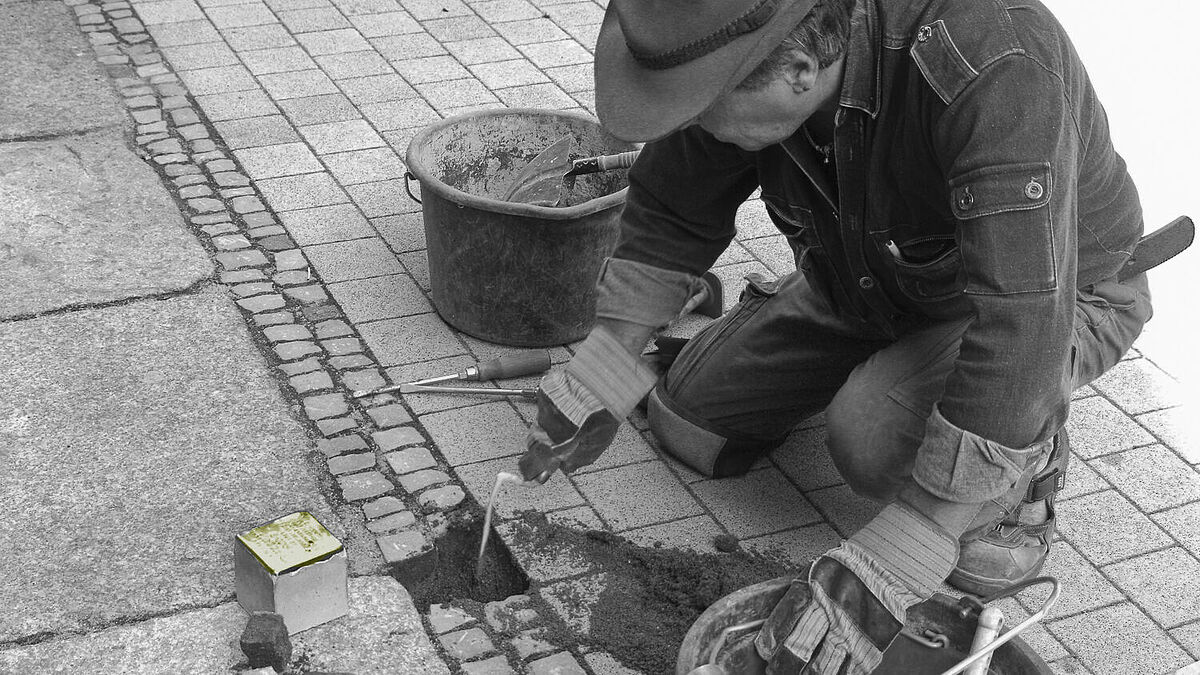 Verlegung Stolpersteine 2008