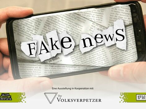 Titelgrafik zur Ausstellung über Fake News