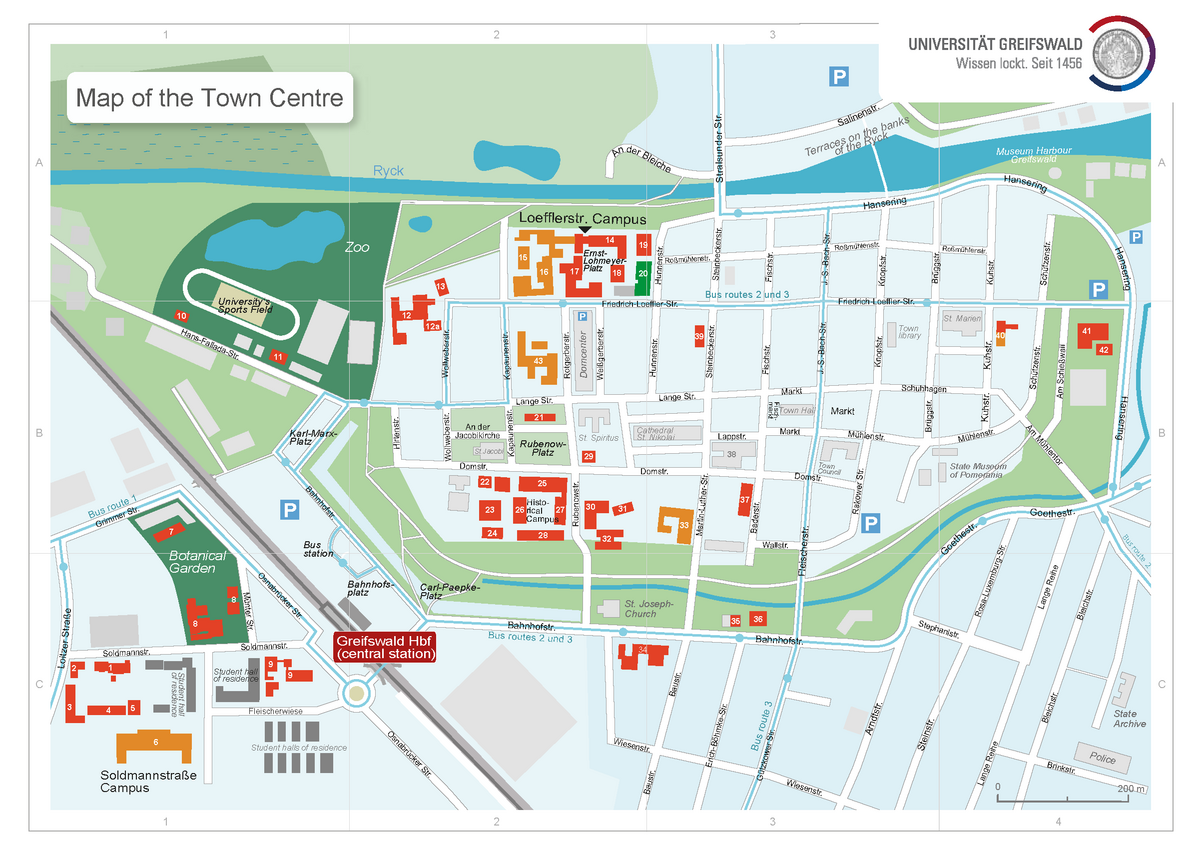 Map of the Town Centre,© KREATIV AGENTUR | UNA[H]RT DESIGN, 2024