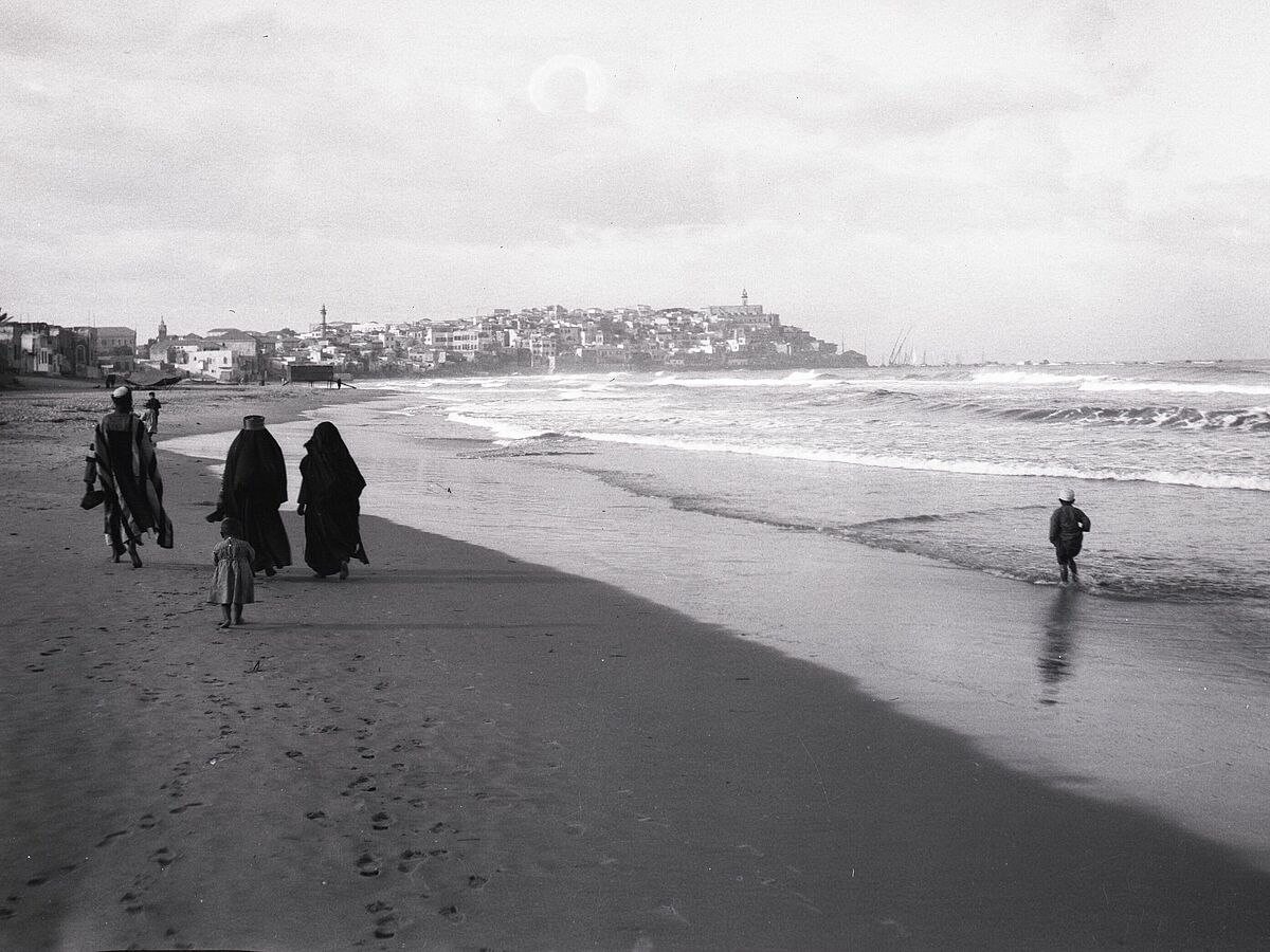 Gustaf Dalman: Jaffa, 1906, Scan vom Originalnegativ – © Gustaf-Dalman-Institut Greifswald