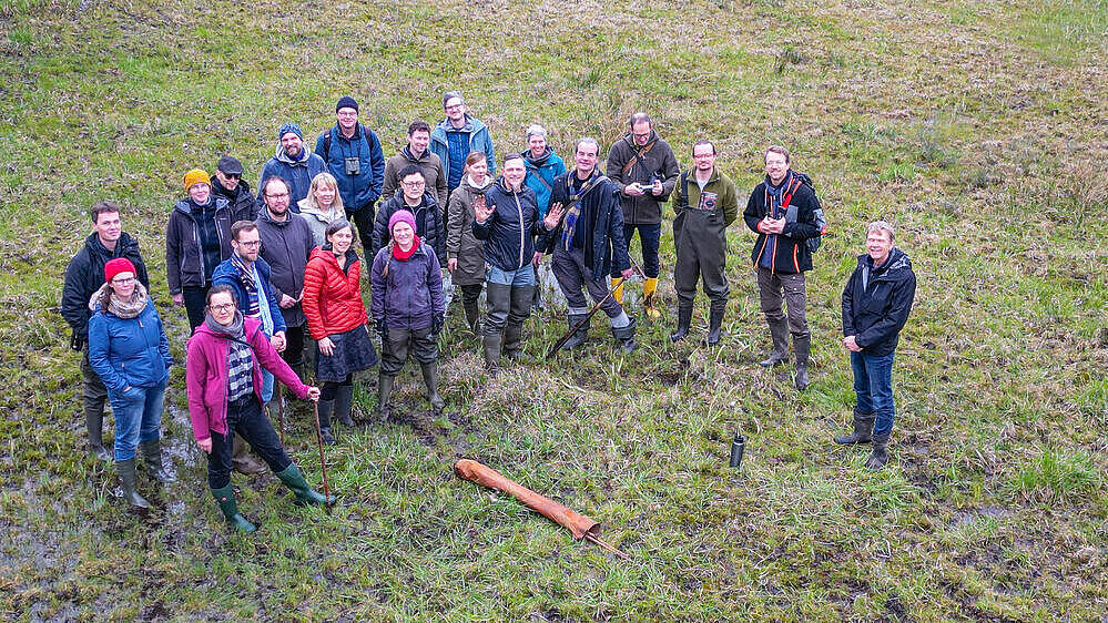 Forscher*innen des Wetscapes-Projektes im Feld. 