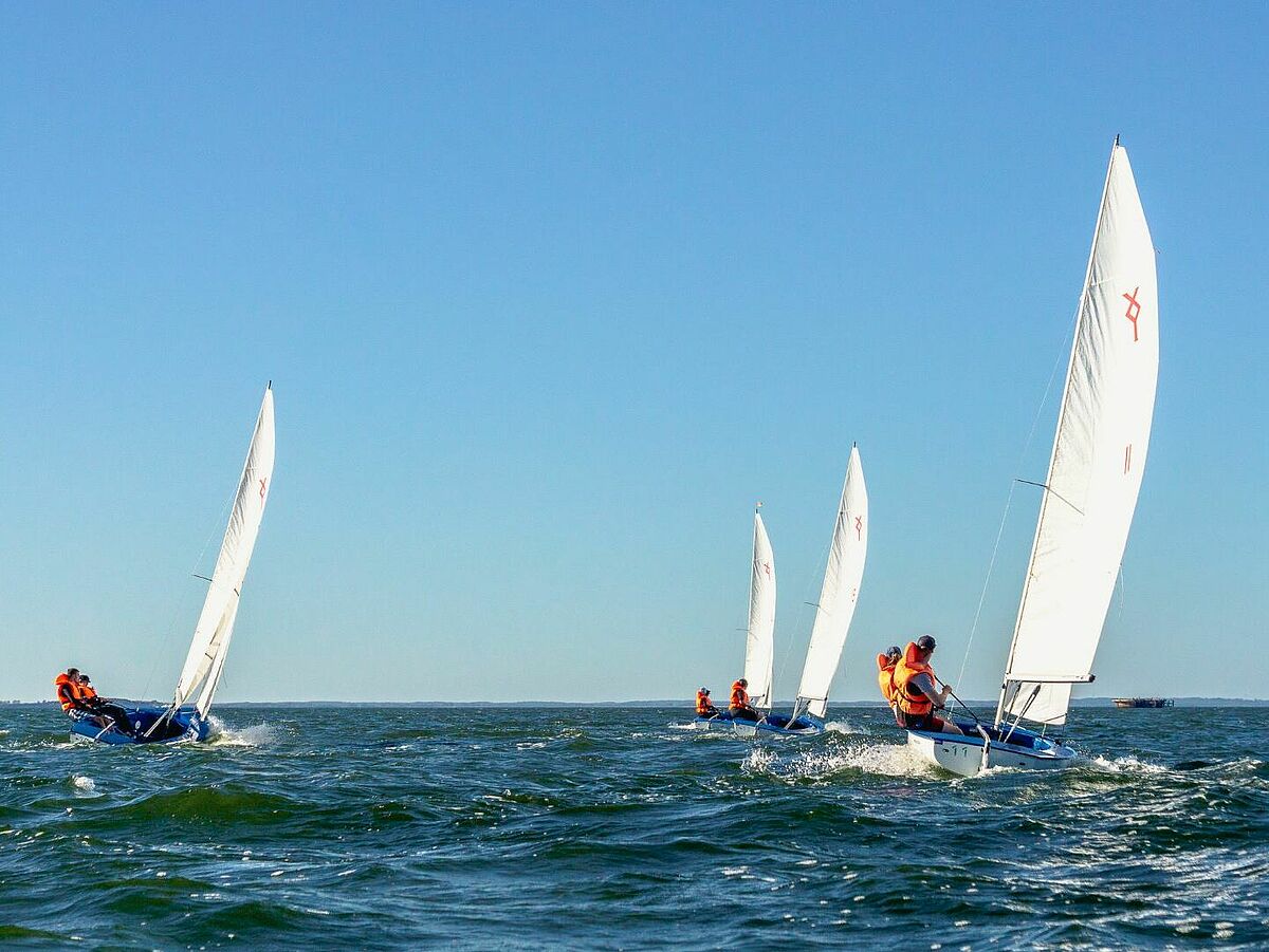 Segelboote auf dem Greifswalder Bodden