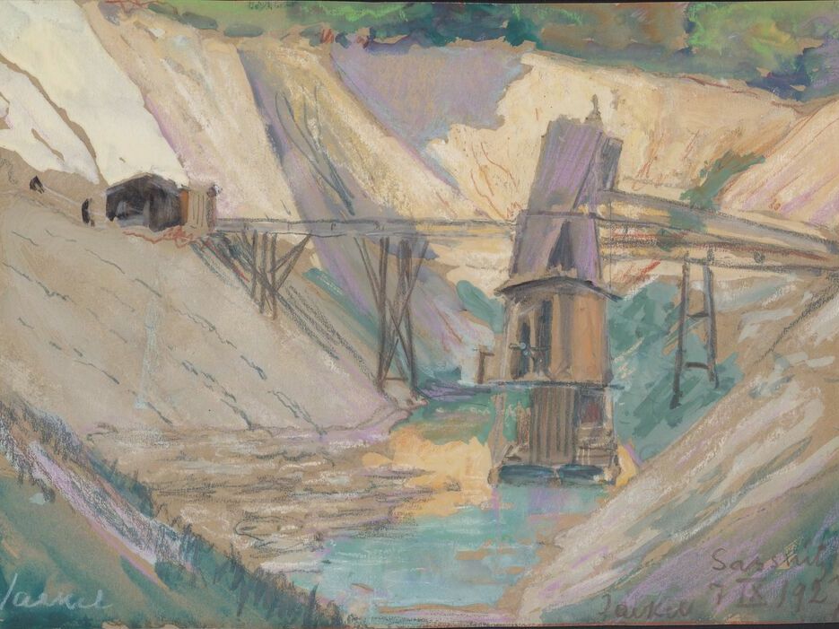 Kreidebergwerk bei Sassnitz von Otto Jaekel, © Sina_Casa_Martin Kreidebergwerk bei Sassnitz von Otto Jaekel, © Sina Casa Martin