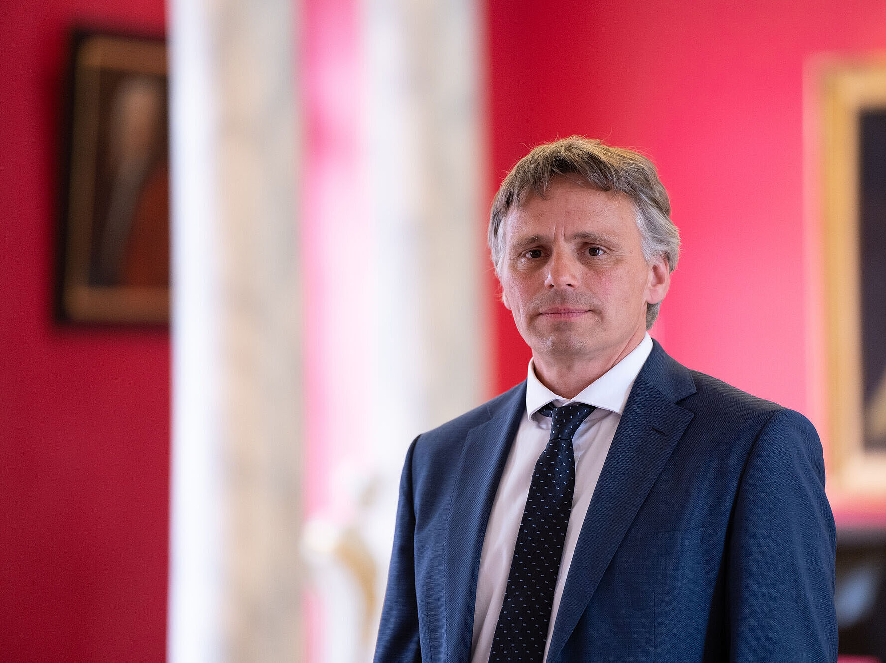 Prof. Dr. Fabian Leendertz in der Aula der Universität Greifswald